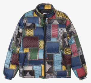 Stussy Down Puffer Jacket Multi Preview - Stussy Puffer Jacket Multi, HD Png Download, Transparent PNG