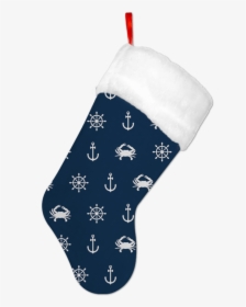 Nautical Crab And Anchor / Christmas Stocking - Christmas Stocking, HD Png Download, Transparent PNG