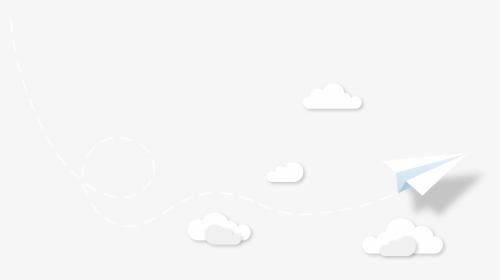 Paper Airplane And Clouds - Mobile Phone, HD Png Download, Transparent PNG