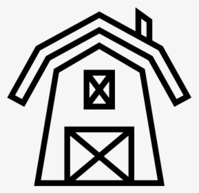Barn Rubber Stamp - Barn With Silo Outline, HD Png Download, Transparent PNG