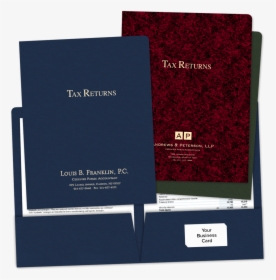Picture Of Foil Stamped Tax Return Folders - Tax Return Folders, HD Png Download, Transparent PNG
