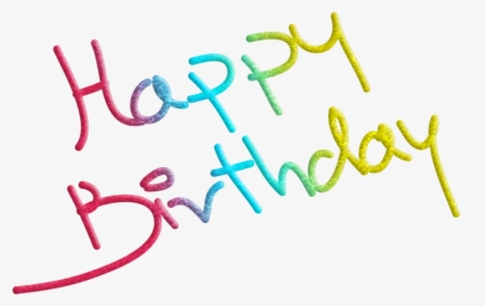 #happybirthday #rainbow #ribbon #oilpainting #handwritten - Calligraphy, HD Png Download, Transparent PNG