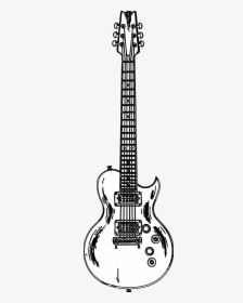 Guitar Black And White Guitar Clipart Black And White - Bass Guitar Clipart Black And White, HD Png Download, Transparent PNG