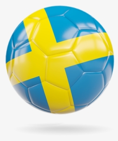 Glossy Soccer Ball - Sweden Football Flag Transparent, HD Png Download, Transparent PNG