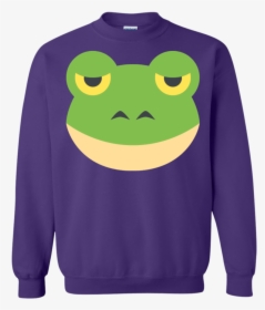 Frog Face Emoji Sweatshirt - Sweater, HD Png Download, Transparent PNG