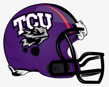 Tcu Horned Frogs Football Helmets , Png Download - Tcu Cartoon Football Helmet, Transparent Png, Transparent PNG