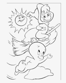 Casper Halloween Coloring Pages, HD Png Download, Transparent PNG