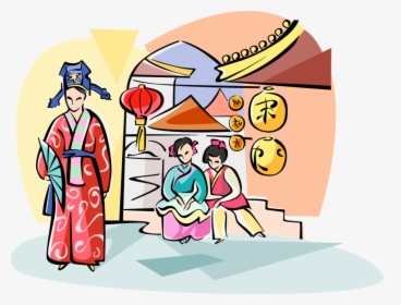 Vector Illustration Of Traditional Chinese Women S - Illustration, HD Png Download, Transparent PNG