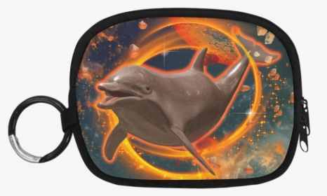 Jumping Dolphin Coin Purse - Dolphin On Fire, HD Png Download, Transparent PNG