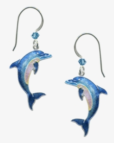 Dolphin Cloisonne Wire Earrings - Earrings, HD Png Download, Transparent PNG