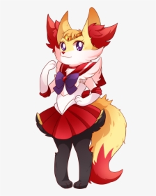 Braixen And Sailor Mars Drawn By Pink , Png Download - Braixen Sailor Moon, Transparent Png, Transparent PNG