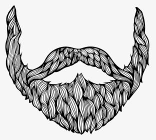 Drawing Mustaches Eyeliner Frames Illustrations Hd - Beard Drawing, HD Png Download, Transparent PNG