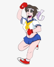 Transparent Street Fighter Sakura Png - Cartoon, Png Download, Transparent PNG