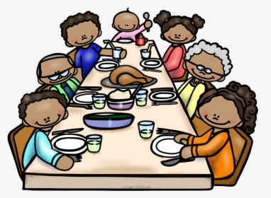 Feast Clipart Group Lunch - Group Dinner Cartoon, HD Png Download, Transparent PNG