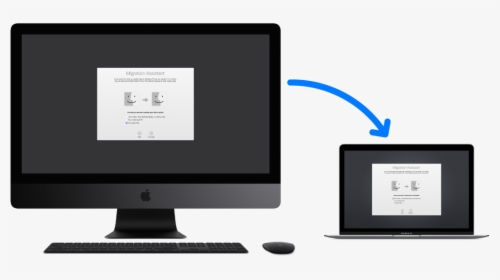 An Old Imac Displaying The Migration Assistant Screen, - Macbook Air, HD Png Download, Transparent PNG