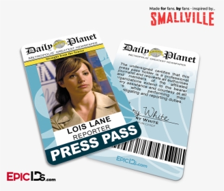 Smallville Tv Series Inspired Daily Planet Press Pass - Smallville Clark Daily Planet, HD Png Download, Transparent PNG