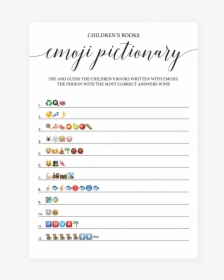 Simple Emoji Pictionary Baby Shower Game Printable - Free Printable Baby Shower Emoji Game, HD Png Download, Transparent PNG