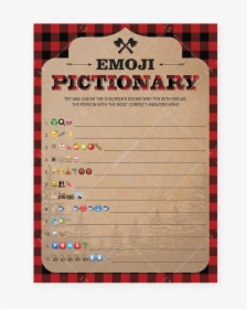 Lumberjack Shower Emoji Pictionary Printable By Littlesizzle - Free Printable Emoji Pictionary, HD Png Download, Transparent PNG