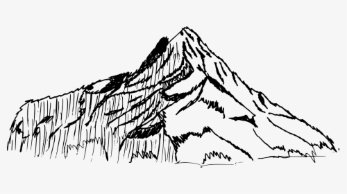Transparent Volcano Island Clipart - Mountain Sketch Transparent, HD Png Download, Transparent PNG