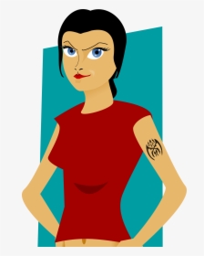 Girl With Tattoo Clip Arts - Economic Freedom Of Women, HD Png Download, Transparent PNG