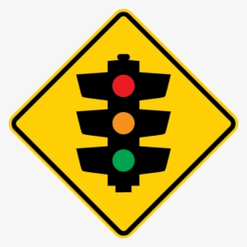 Anz Traffic Lights Ahead Sign - Winding Right Road Signs, HD Png Download, Transparent PNG