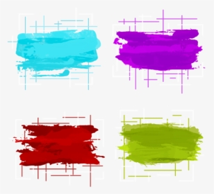 Abstract Line Banner With Watercolour Detailed, Shape, - Shape Painting Png, Transparent Png, Transparent PNG