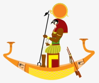 Ancient Egypt Clip Art - Ra Egyptian God Boat, HD Png Download, Transparent PNG