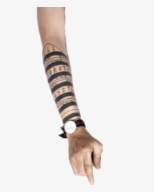 1pc Lion Men Waterproof Temporary Tattoos Fake Stickers Arm Hand Cool Art  Black Transfer Clock