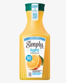 Simply Orange Juice Light Orange With Calcium - Simply Orange Juice Plus Calcium, HD Png Download, Transparent PNG