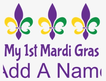 Personalized 1st Mardi Gras Body Suit - Graphic Design, HD Png Download, Transparent PNG