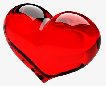 Love Heart 3d Red Colour - Love 3d Png, Transparent Png, Transparent PNG