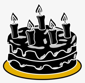 Transparent Cake Clip Art - Black Cake Clipart, HD Png Download, Transparent PNG
