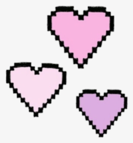 Heart Hearts Colorful Tumblr Kawaii Edit Edits Png - Pixel Art Transparent Background, Png Download, Transparent PNG