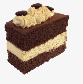 Sponge-cake - Mocha Cake Slice Png, Transparent Png, Transparent PNG
