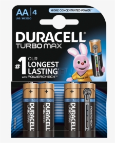 4 Aa Duracell Turbo Max - Duracell Turbo Max, HD Png Download, Transparent PNG