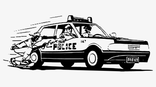 Police Car Police Officer - Fuck The Police Vector, HD Png Download, Transparent PNG