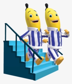 Bananas In Pyjamas Walking Down The Stairs - Animated Bananas In Pyjamas, HD Png Download, Transparent PNG