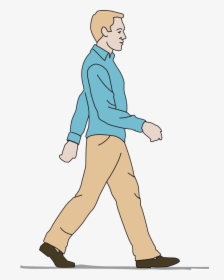 Cartoon Guy Walking Png - Walking Man Cartoon Png, Transparent Png, Transparent PNG