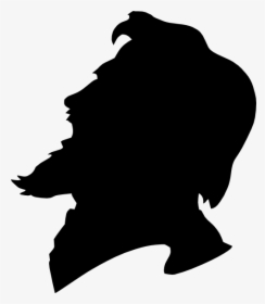 Clip Art Profile View Face - Man With Beard Silhouette, HD Png Download, Transparent PNG