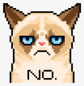 Grumpy Cat Pixel Art, HD Png Download, Transparent PNG