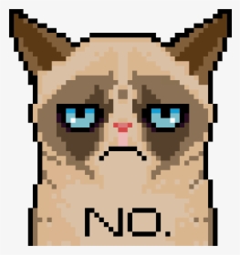 Grumpy Cat Pixel - Grumpy Cat Cross Stitch, HD Png Download, Transparent PNG