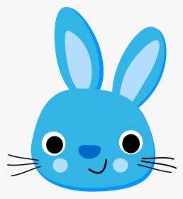 Easter Bunny Face Clipart Images - Blue Bunny Clipart, HD Png Download, Transparent PNG