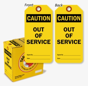Caution Out Of Service Lock Out Tag In A Box - Out Of Service Tagging, HD Png Download, Transparent PNG