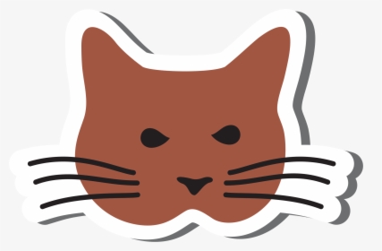 Simple Cat Head Clip Arts - Cat, HD Png Download, Transparent PNG
