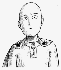 Drawing Transparent Face - One Punch Man Simple Drawing, HD Png Download, Transparent PNG