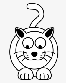 Kitty Cat 3 Clip Arts - Cartoon Cat Face Clipart Black And White, HD Png Download, Transparent PNG