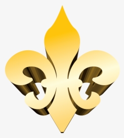 3-d Gold Fleur De Lis Vector Clip Art, HD Png Download, Transparent PNG