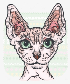 Transparent Real Cat Clipart - Sphynx Cat Vector, HD Png Download, Transparent PNG