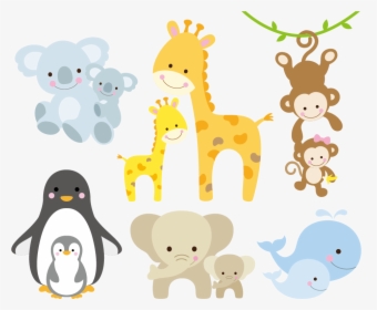 Vector Infant Giraffe Animal Illustration Free Transparent - Cute Monkey Clipart Png, Png Download, Transparent PNG