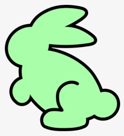 Soft Green Bunny Svg Clip Arts - Easy Simple Bunny Drawing, HD Png Download, Transparent PNG